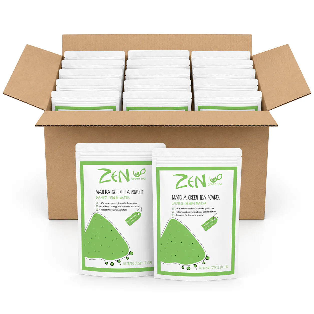 Wholesale Matcha Green Tea Powder - Zen Green Tea (18 Packs)