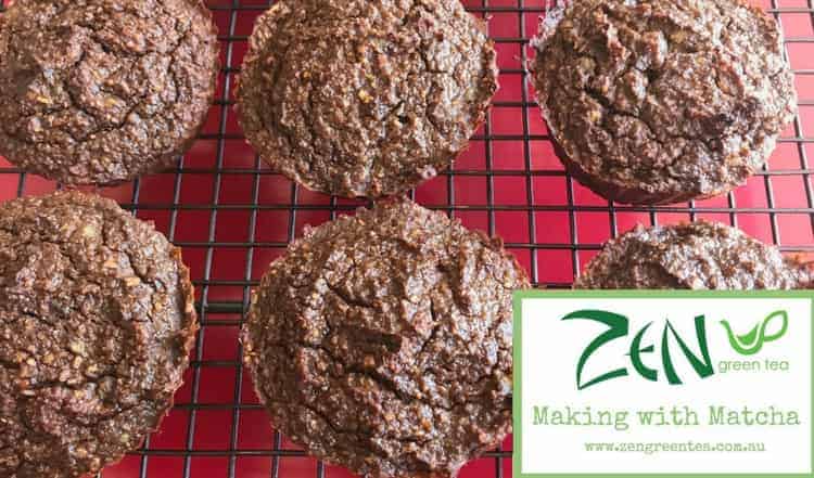 Gluten Free Matcha Chocolate Muffins With Avocado