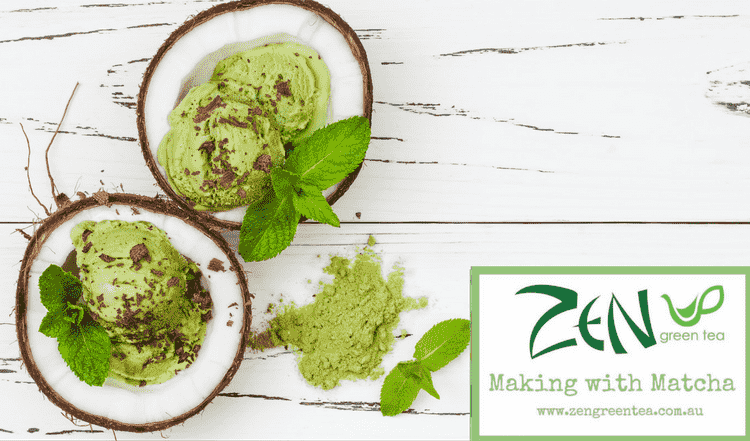 Matcha Green Tea and Coconut Milk Ice Cream