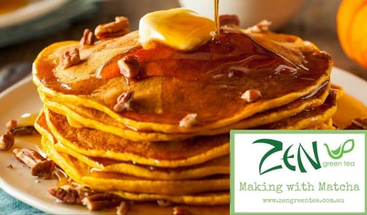 Turmeric Matcha Green Tea Pancakes