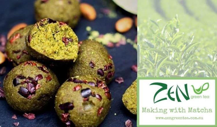 matcha green tea powder cookie dough ball recipe